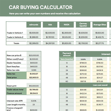 Car Buying Calculator