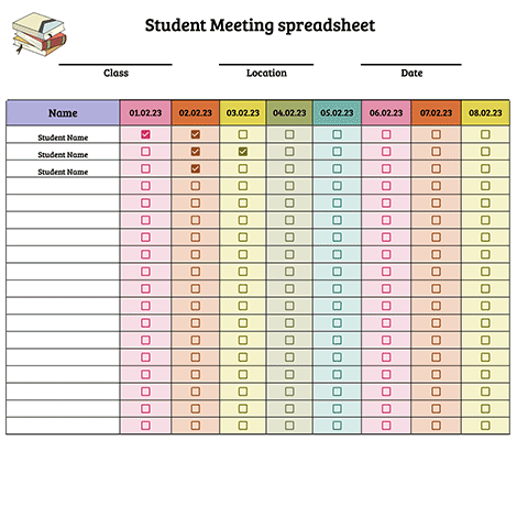 Student Attendance Schedule