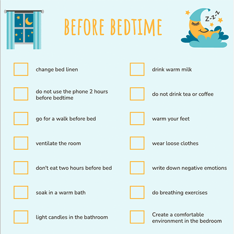 Before Bedtime Checklist
