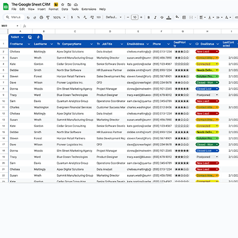The Google Sheet CRM