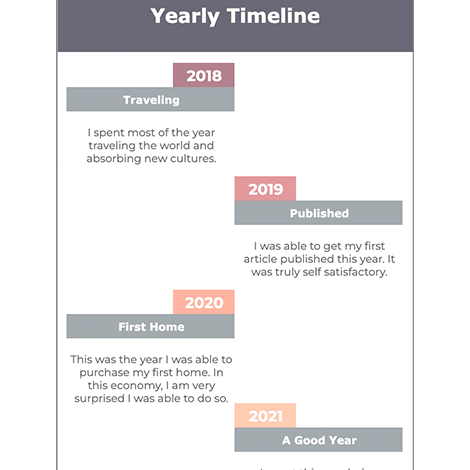 Simple Color Block Timeline