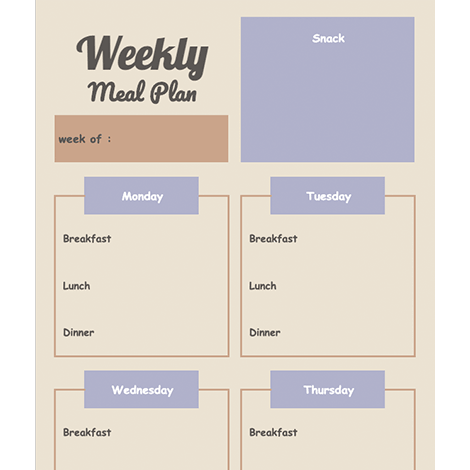 Weekly Meal Plan