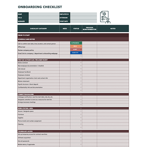 HR Onboarding Checklist